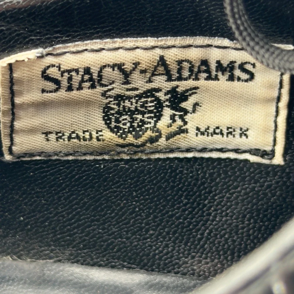Stacy Adams Mens Black Croc Tan Woven Leather Cap Toe Oxford‎ Shoes 10